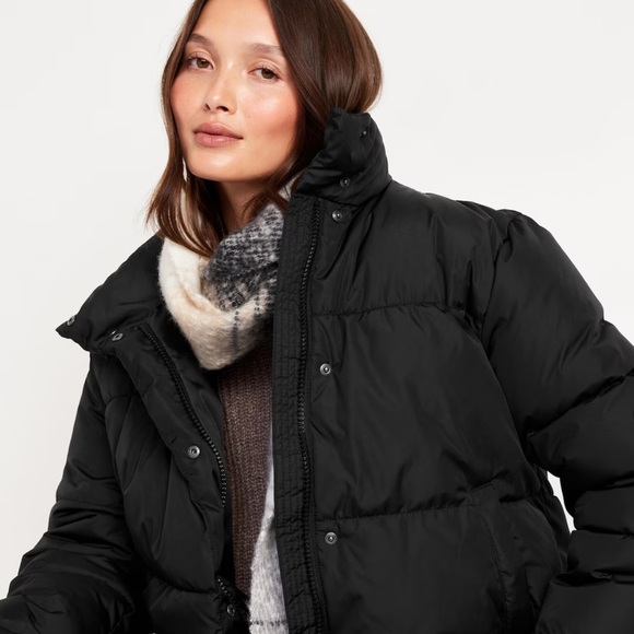 NWT OLD NAVY Quilted Puffer Jacket COLOR BLACK JACK - Picture 3 of 7